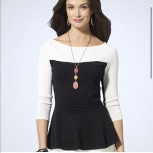 Black and white blouse